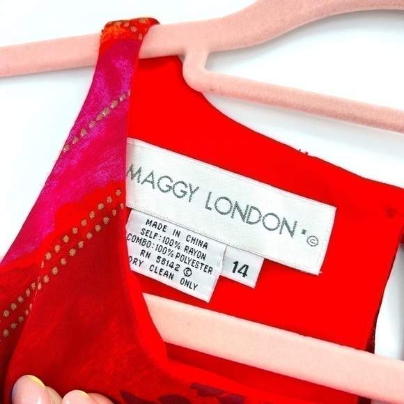 Maggy London Sleeveless Maxi Dress Paisley/Floral size 14 - Picture 7 of 9